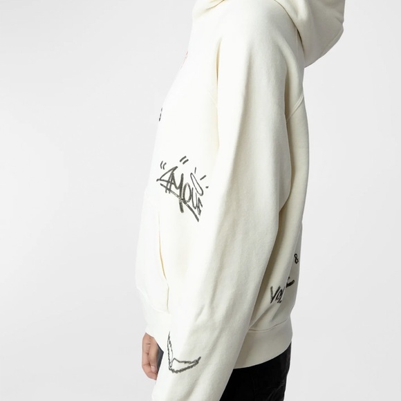 Zadig & Voltaire Georgy Manifesto Hoodie Sz M - Picture 5 of 9